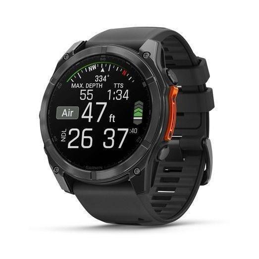 Garmin Fenix 8 51mm AMOLED Slate Gray Smartwatch - Black Silicone Band, , large image number 5