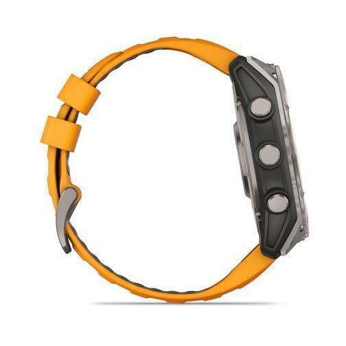 Garmin Fenix 8 51mm AMOLED Sapphire Titanium Smartwatch - Spark Orange/Graphite Silicone Band, , large image number 2