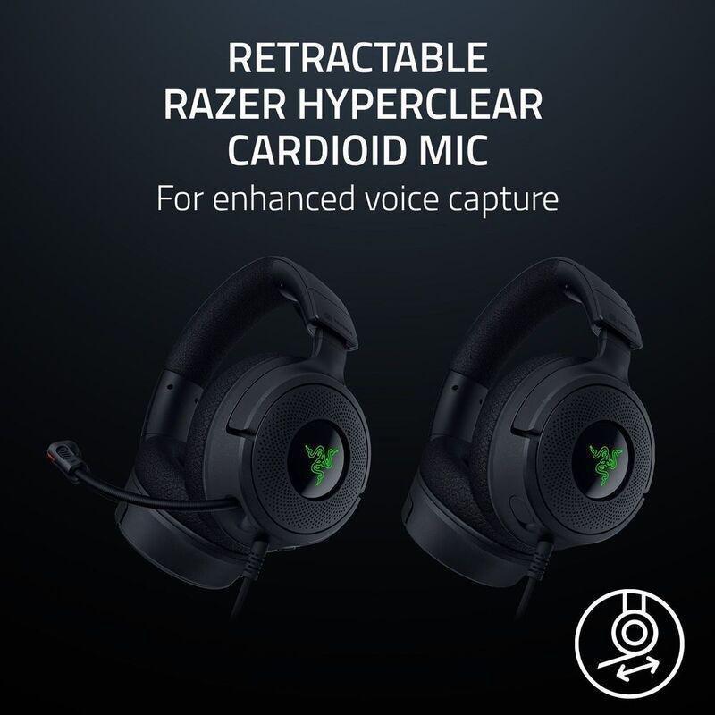 Razer Kraken V4 X Wired Gaming Headset - Black, , large image number 1