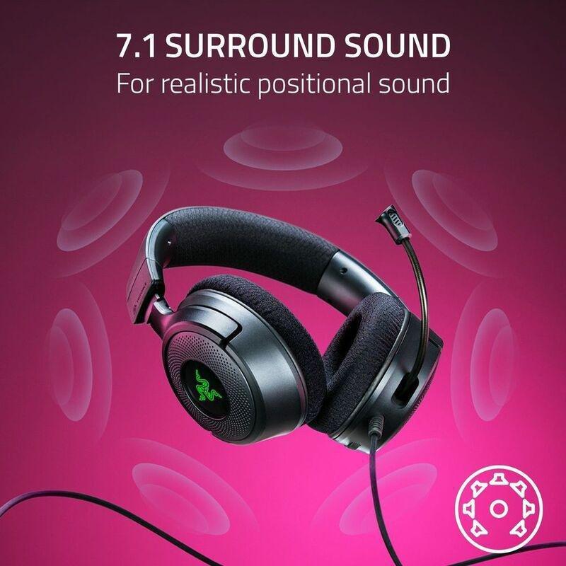 Razer Kraken V4 X Wired Gaming Headset - Black, , large image number 2