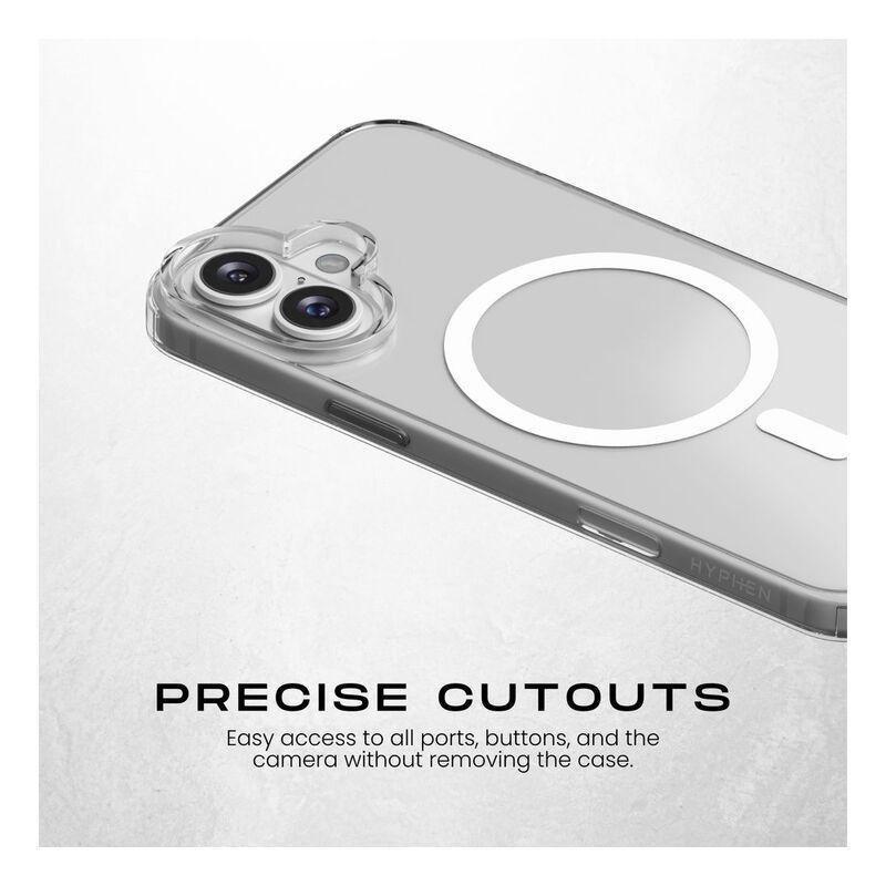 HYPHEN AIRE MagSafe Clear Case for iPhone 16 (6.1) Military Grade Drop Tested Case, , large image number 3
