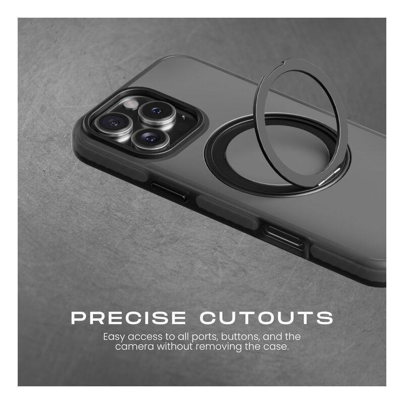 HYPHEN AXEL Shockproof MagSafe Case with Rotating Ring Stand for iPhone 16 Pro (6.3) with Lanyard Strap, , large image number 2