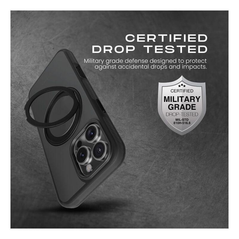 HYPHEN AXEL Shockproof MagSafe Case with Rotating Ring Stand for iPhone 16 Pro (6.3) with Lanyard Strap, , large image number 6