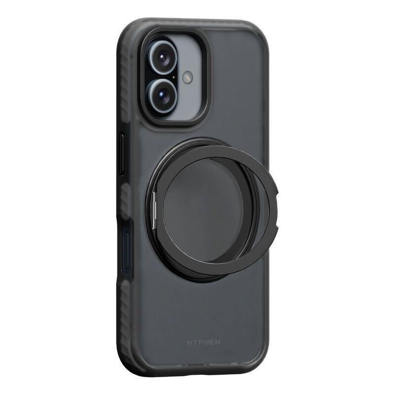 HYPHEN AXEL Shockproof MagSafe Case with Rotating Ring Stand for iPhone 16 Plus (6.7) with Lanyard Strap, , large image number 1