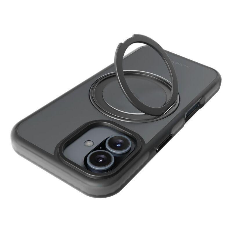 HYPHEN AXEL Shockproof MagSafe Case with Rotating Ring Stand for iPhone 16 Plus (6.7) with Lanyard Strap, , large image number 7