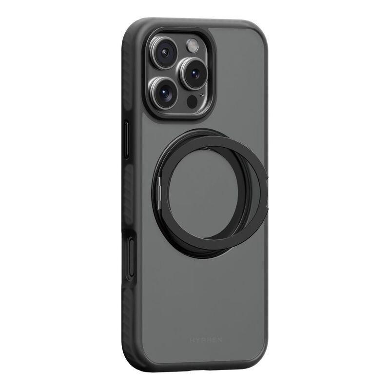 HYPHEN AXEL Shockproof MagSafe Case with Rotating Ring Stand for iPhone 16 Pro Max (6.9) with Lanyard Strap, , large image number 1