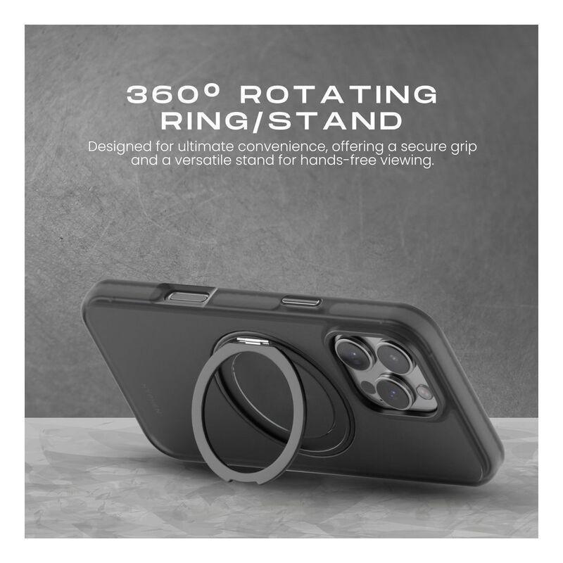 HYPHEN AXEL Shockproof MagSafe Case with Rotating Ring Stand for iPhone 16 Pro Max (6.9) with Lanyard Strap, , large image number 5