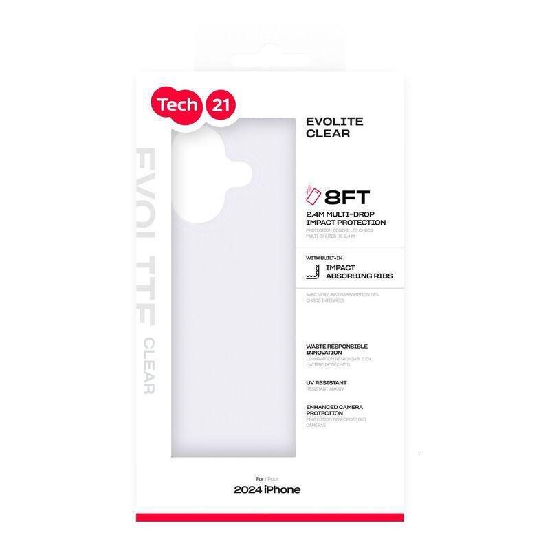 Tech21 EvoLite Case for iPhone 16 - Clear, , large image number 1
