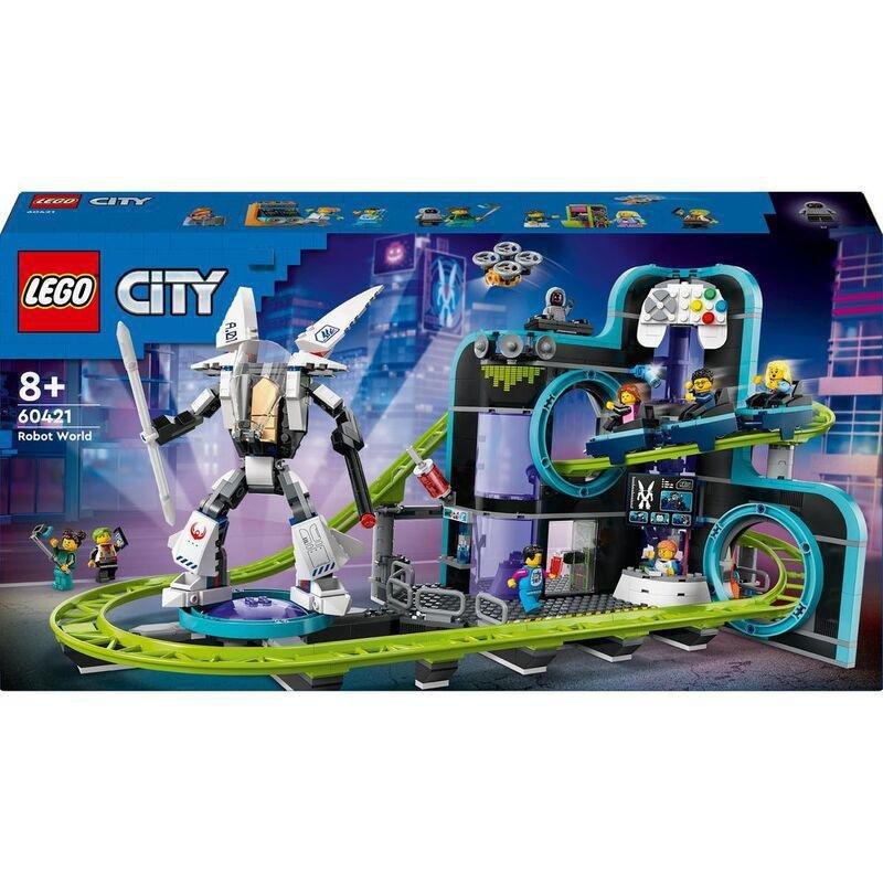 LEGO City Robot World Roller-Coaster Park Toy 60421, , large image number 0