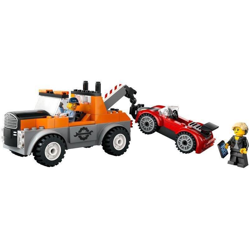 LEGO City Tow Truck and Sports Car Repair Toy Playset 60435, , large image number 4