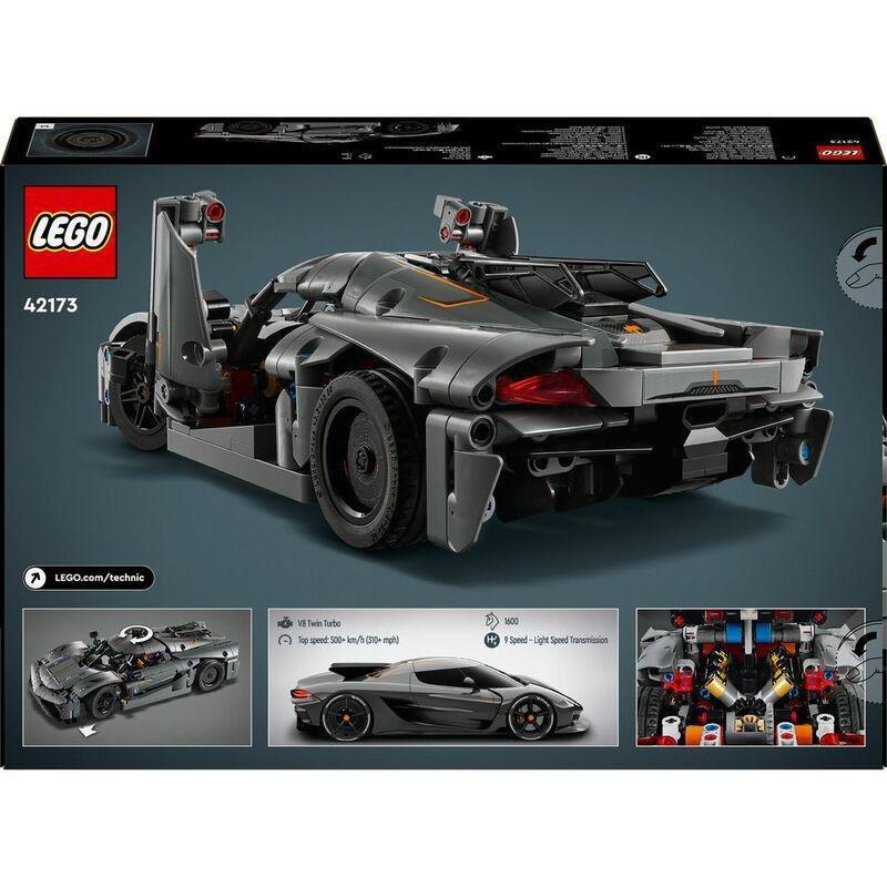 LEGO Technic Koenigsegg Jesko Absolut Grey Hypercar 42173, , large image number 5