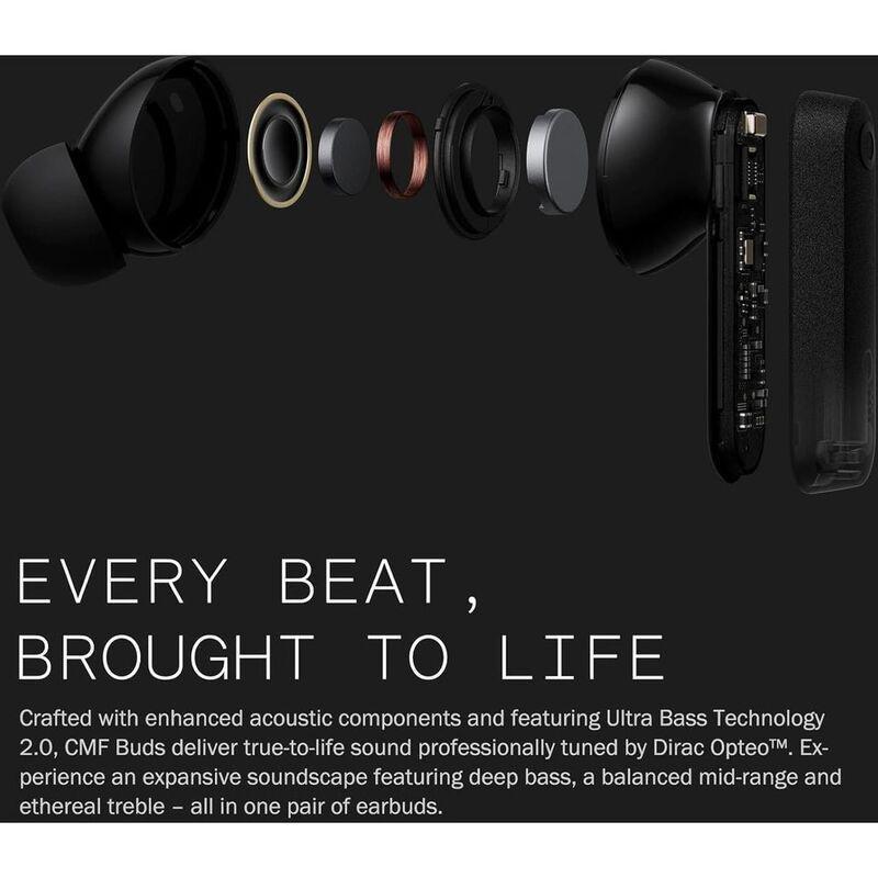 CMF By Nothing Buds True Wireless Earbuds - Orange, , large image number 4