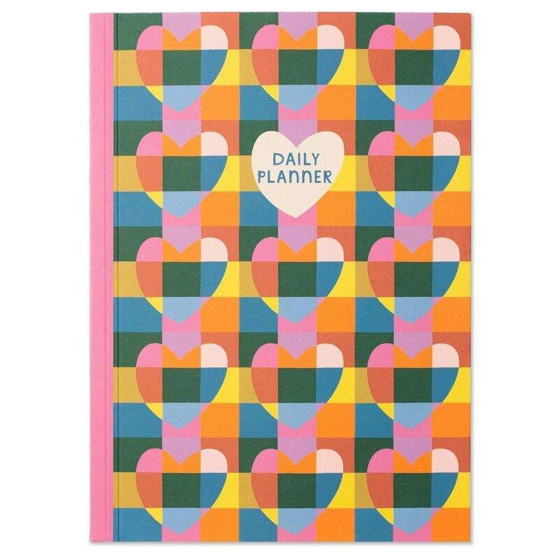 Raspberry Blossom Rainbow Hearts Daily Planner, , medium