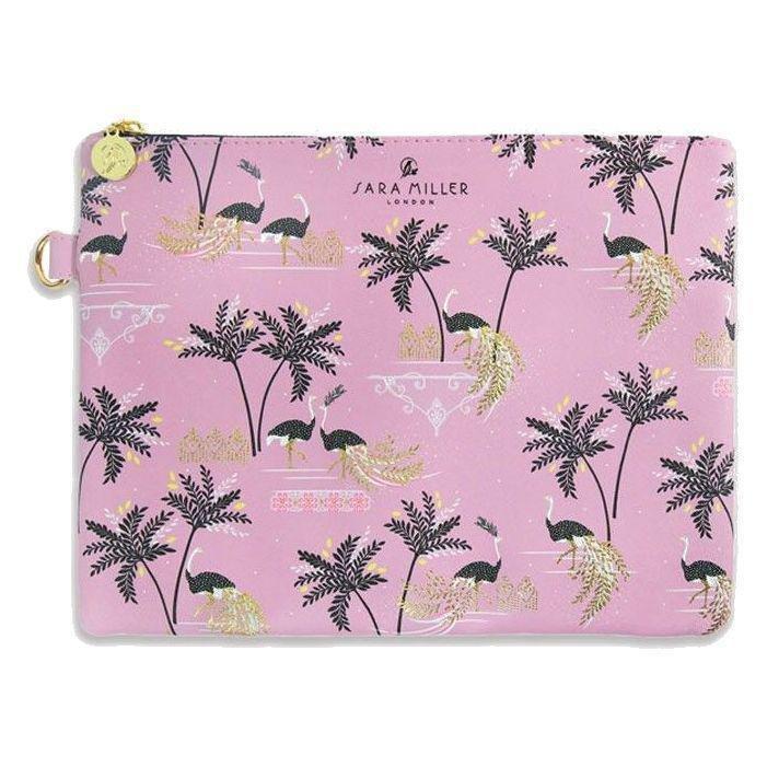 Sara Miller Savannah Large Pouch Pink, , medium