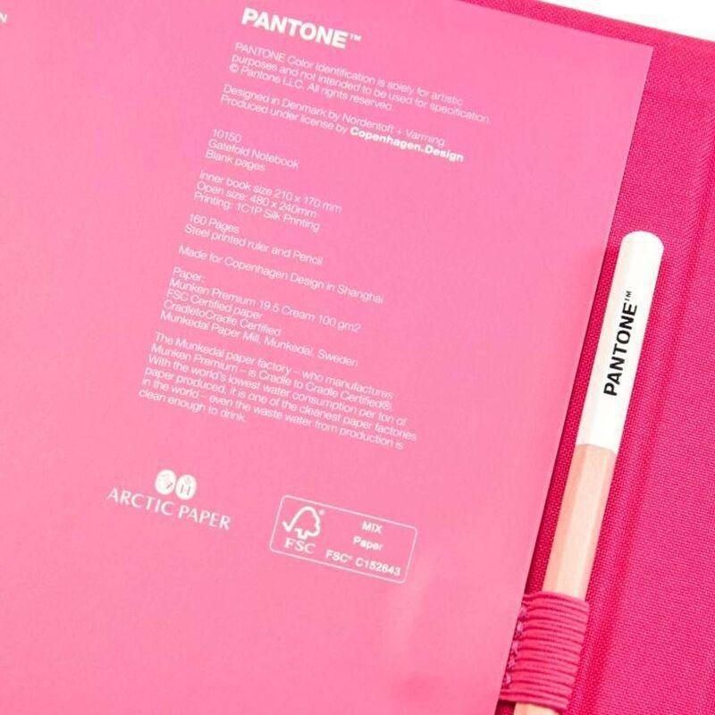 Pantone Gatefold Notebook with Pencil / Unlined - Pink 18-2143 (24 x 19 cm), , large image number 2