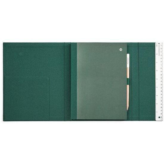 Pantone Gatefold Notebook with Pencil / Unlined - Dark Green 19-5232 (24 x 19 cm), , large image number 1