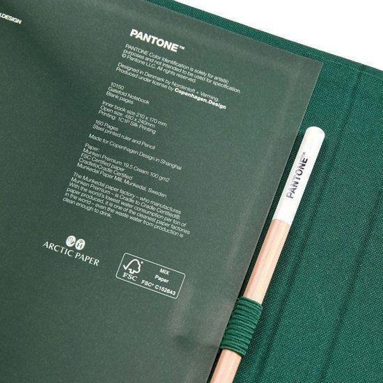 Pantone Gatefold Notebook with Pencil / Unlined - Dark Green 19-5232 (24 x 19 cm), , large image number 2