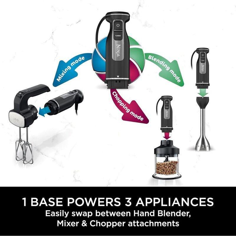Ninja Foodi 3-in-1 Hand Blender Hand Mixer Chopper & Food Processor CI100 850W, , large image number 1