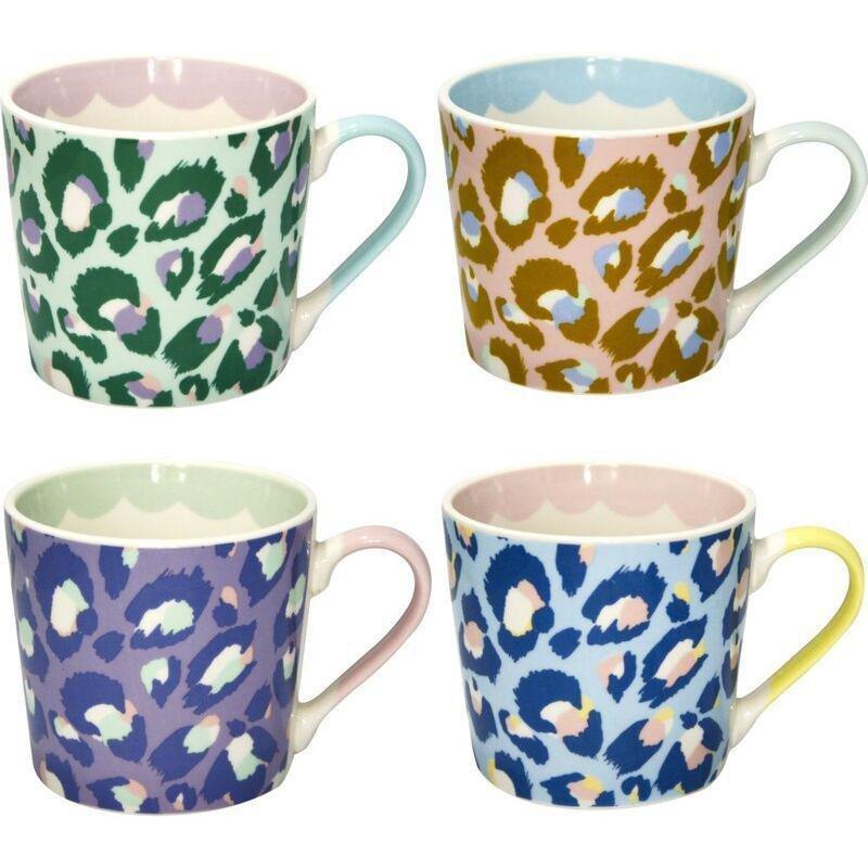 Eleanor Bowmer Leopard Mugs (Set Of 4), , large image number 0
