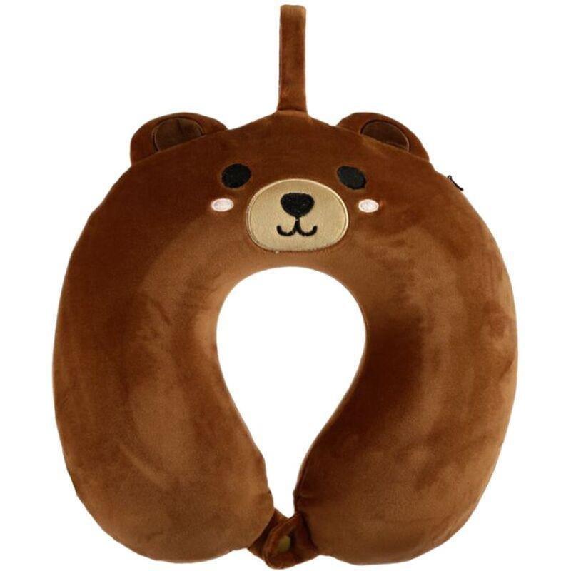 Puckator Relaxeazzz Bear Plush Memory Foam Travel Pillow, , medium