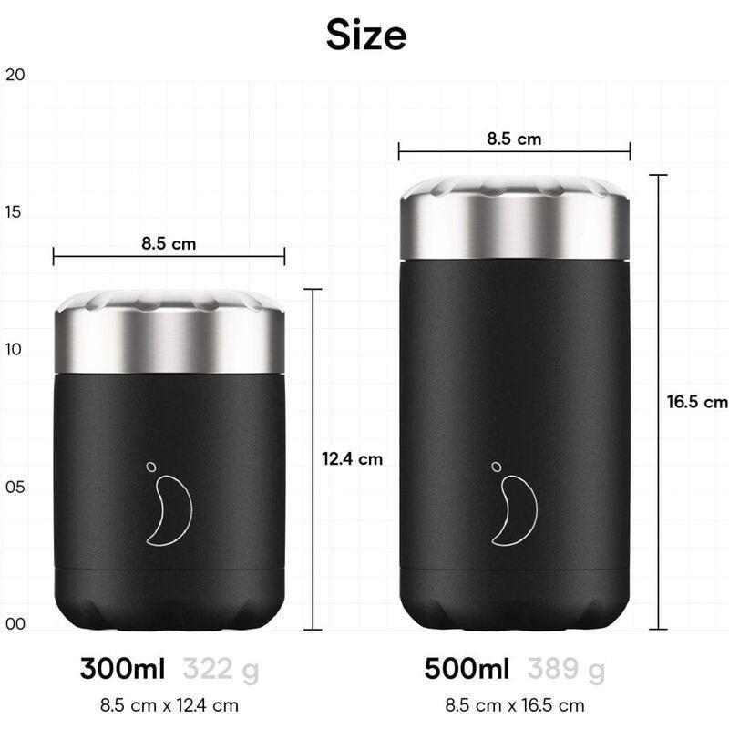 Chilly'S Food Pot Monochrome Black 300Ml, , medium