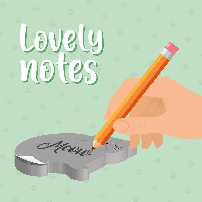 Legami Adhesive Notepad - Lovely Notes - Kitty (100 Sheets), , large image number 1
