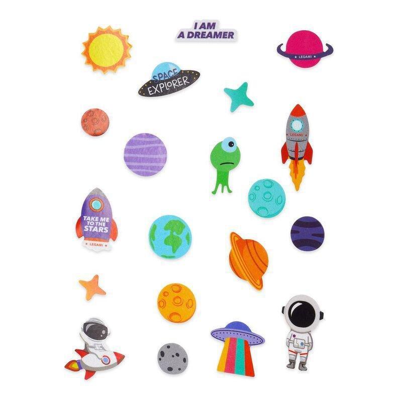 Legami Reflective Bicycle Stickers - Ride with Style - Space, , large image number 0