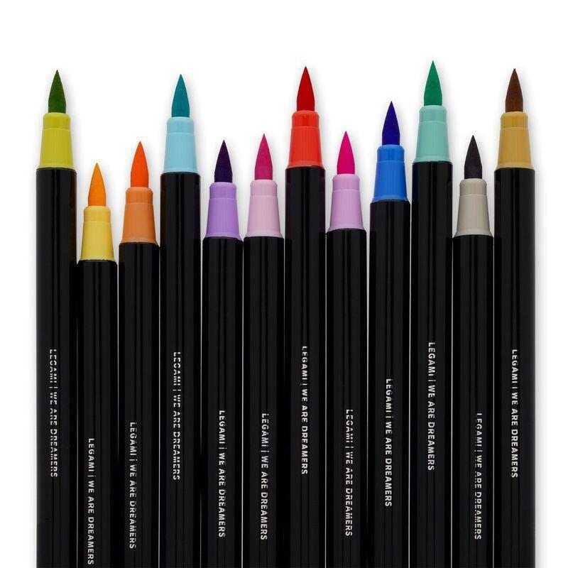 Legami Set of 12 Brush Markers - Pastel Colours, , large image number 2