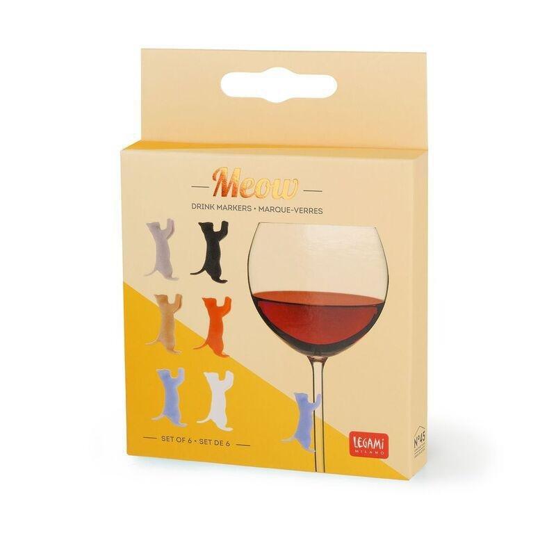 Legami Set of 6 Drink Markers - Meow - Multicolor - Kitty, , large image number 2