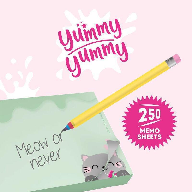 Legami Memo Sheets - Yummy Yummy - Memo Pad - Kitty (250 Sheets), , large image number 1