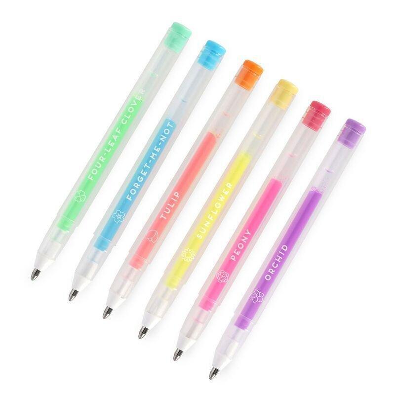 Legami Set of 6 Mini Gel Pens - Spring Is In The Air - Pastel Colours, , medium