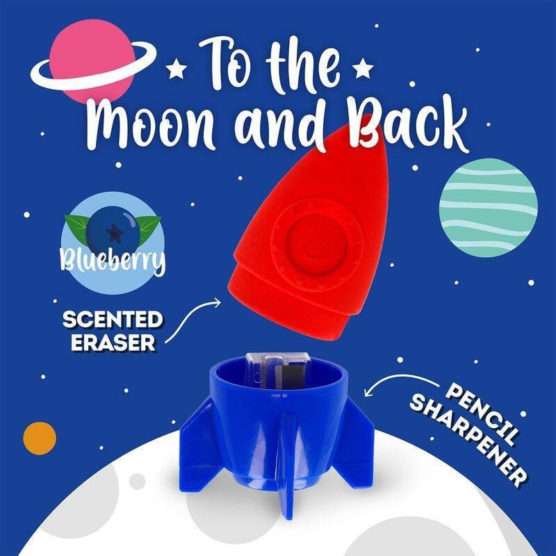 Legami Pencil Sharpener with Eraser - To The Moon And Back - Space, , large image number 1