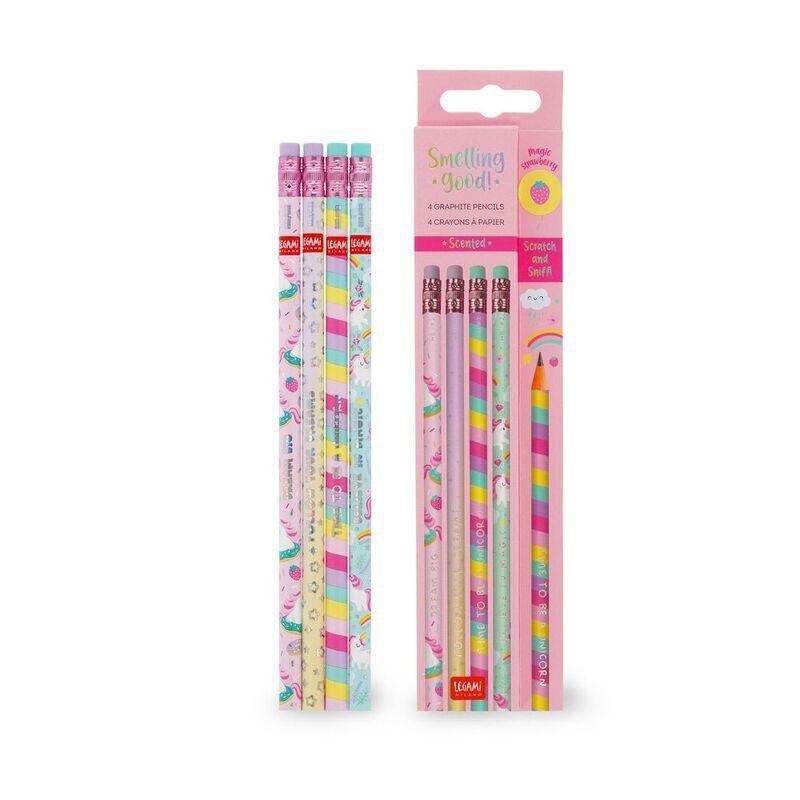 Legami 4 Scented HB Graphite Pencils - Smelling Good! - Unicorn, , large image number 0