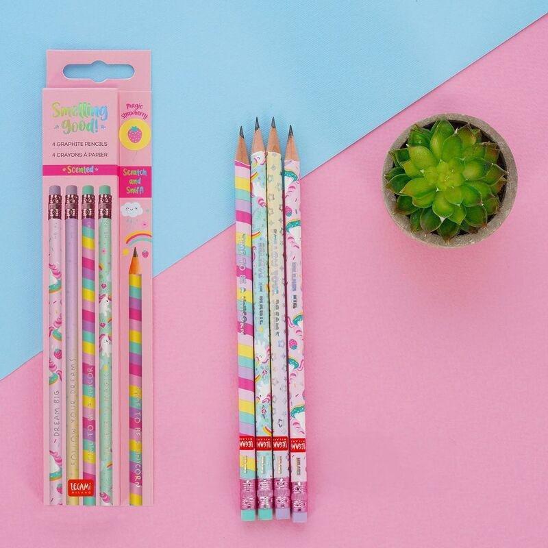 Legami 4 Scented HB Graphite Pencils - Smelling Good! - Unicorn, , large image number 2