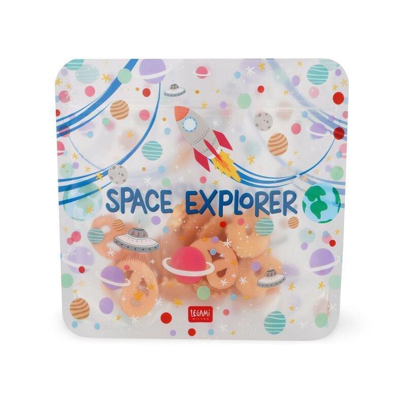 Legami Set of 3 Reusable Snack Bags - Space, , medium
