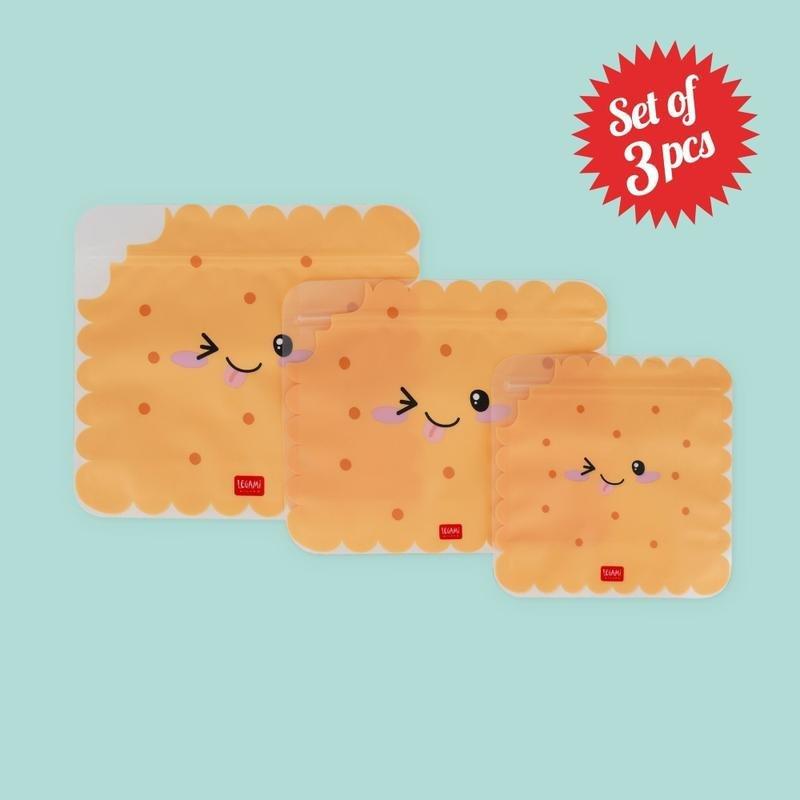 Legami Set of 3 Reusable Snack Bags - Cookie, , large image number 2