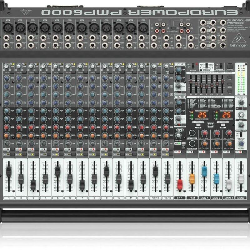 Behringer Europower PMP6000 20-channel 1600W Powered Mixer, , medium