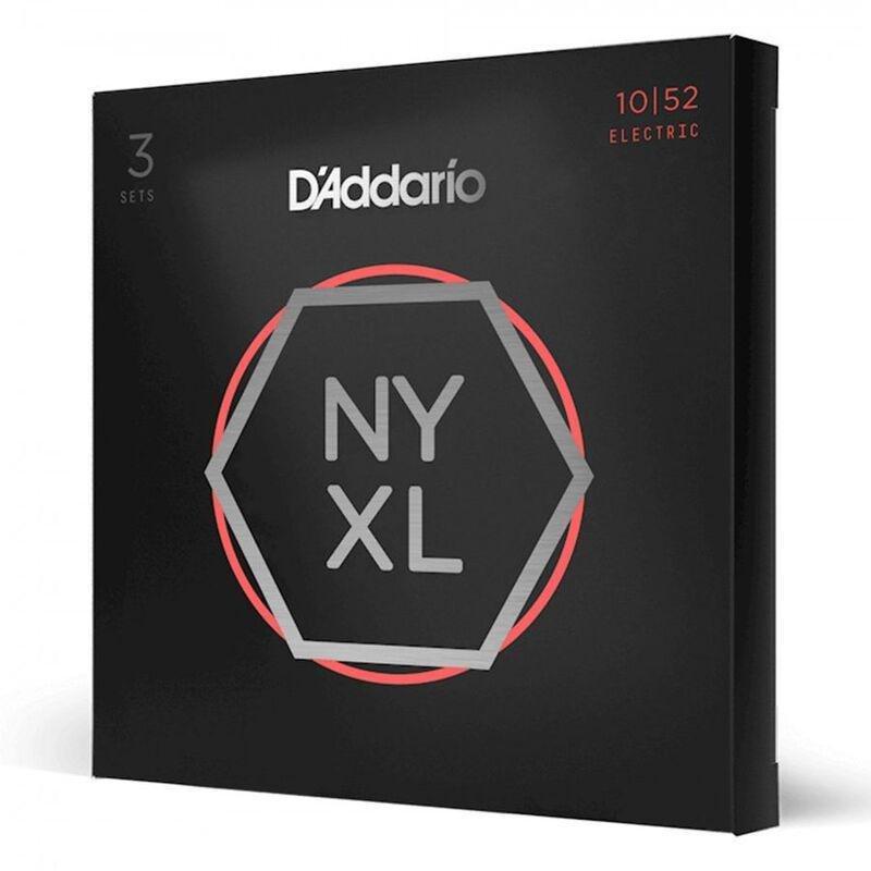 D'Addario Fretted NYXL1052-3P Light Top/Heavy Bottom Electric Guitar Strings - 10 - 52, , large image number 2