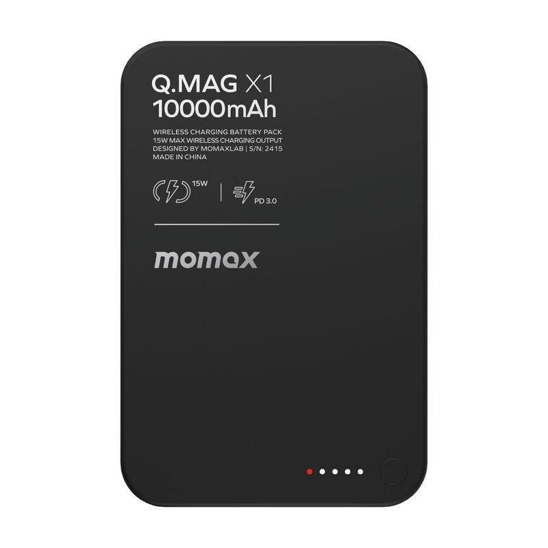 Momax Q.Mag X1 Gen2 10000Mah 15W Magsafe Wireless Powerbank - Black, , medium