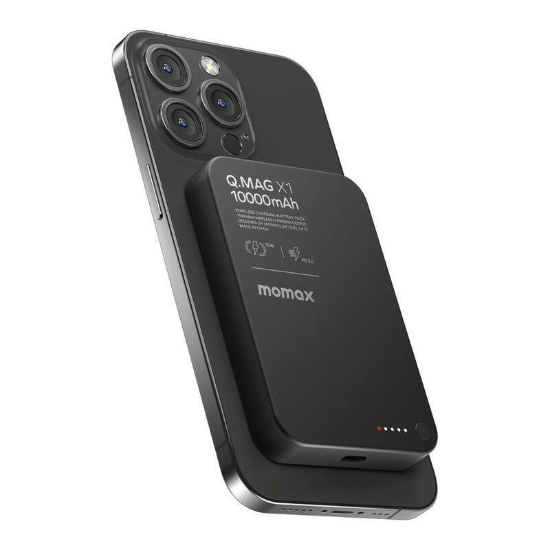 Momax Q.Mag X1 Gen2 10000Mah 15W Magsafe Wireless Powerbank - Black, , large image number 1