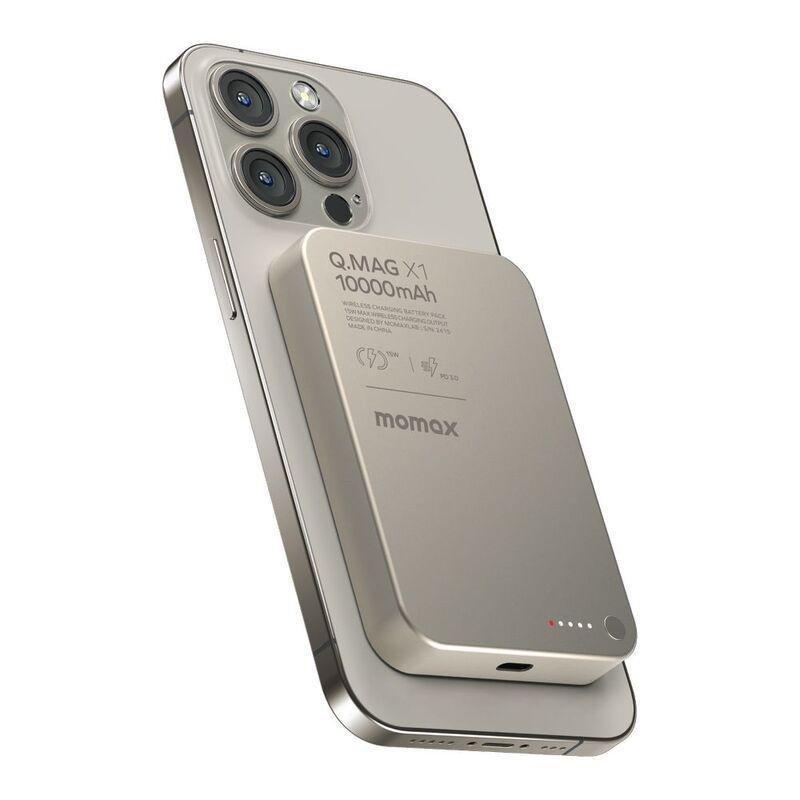 Momax Q.Mag X1 Gen2 10000Mah 15W Magsafe Wireless Powerbank - Titanium, , large image number 1