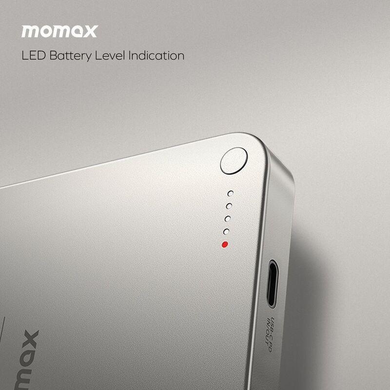 Momax Q.Mag X1 Gen2 10000Mah 15W Magsafe Wireless Powerbank - Titanium, , large image number 8