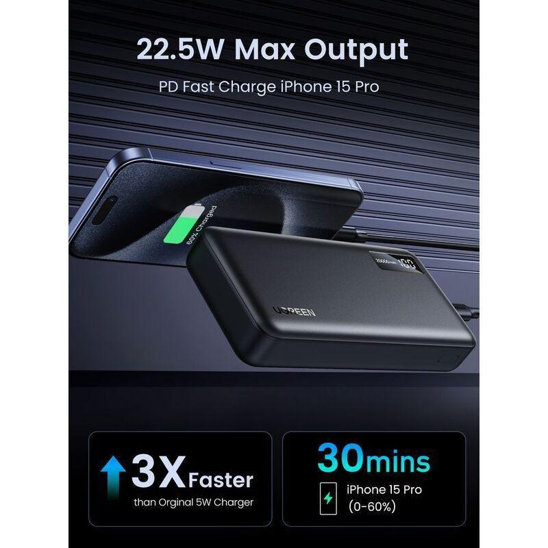 Ugreen 20000Mah Two-Way Fast Charging Power Bank - Black, , large image number 2