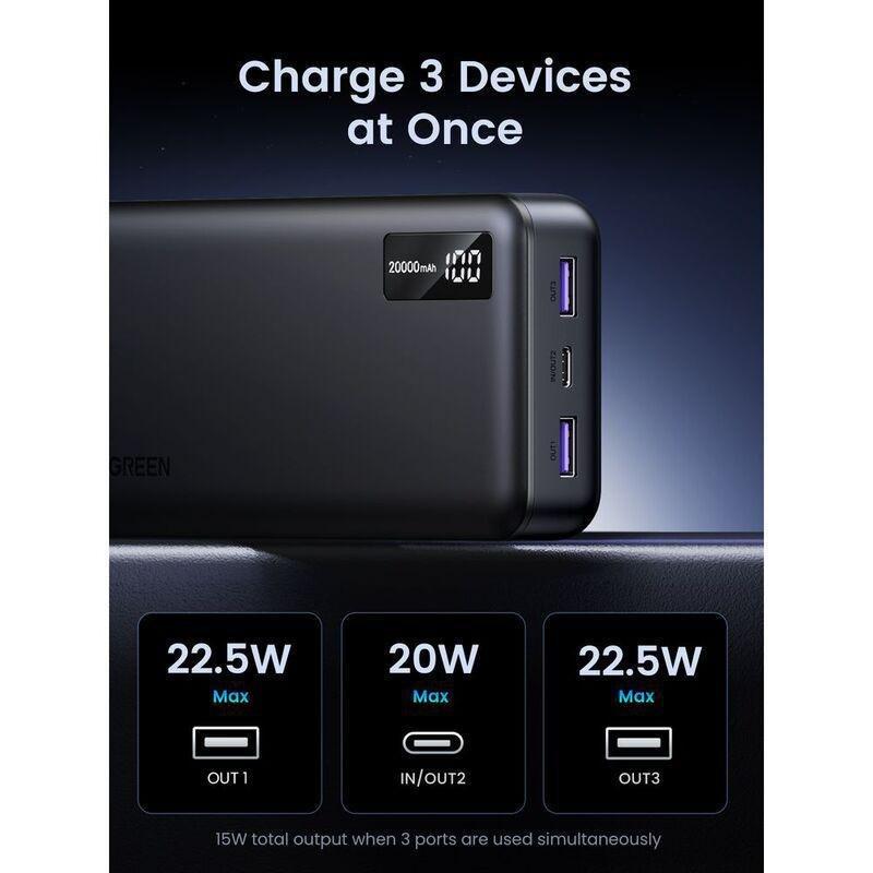 Ugreen 20000Mah Two-Way Fast Charging Power Bank - Black, , large image number 6