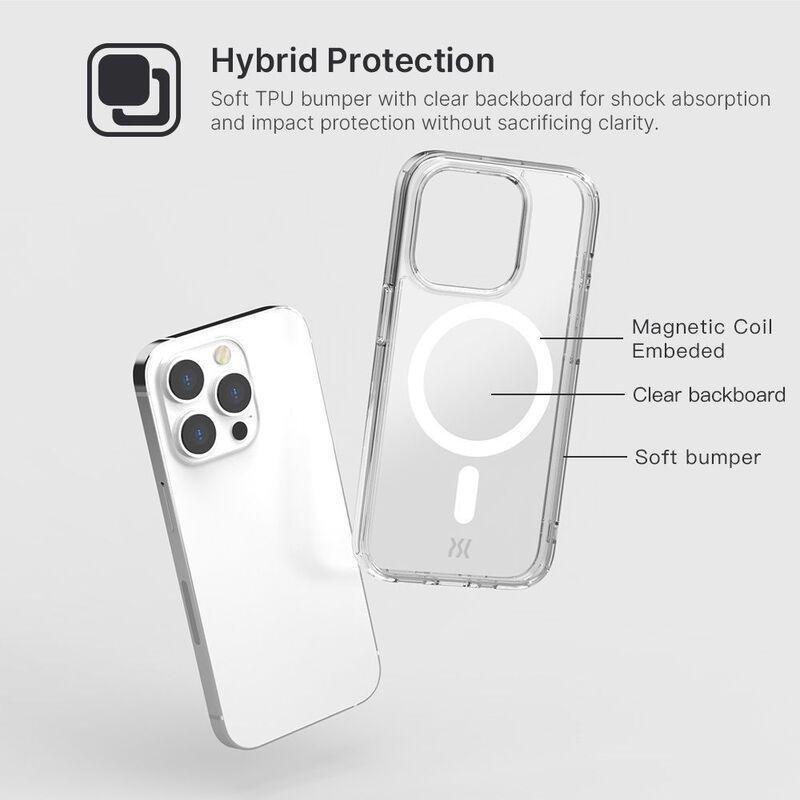 Power Support Air Jacket Mag Hybrid Case With Magsafe For Iphone 15 Pro Max Clear, , large image number 1
