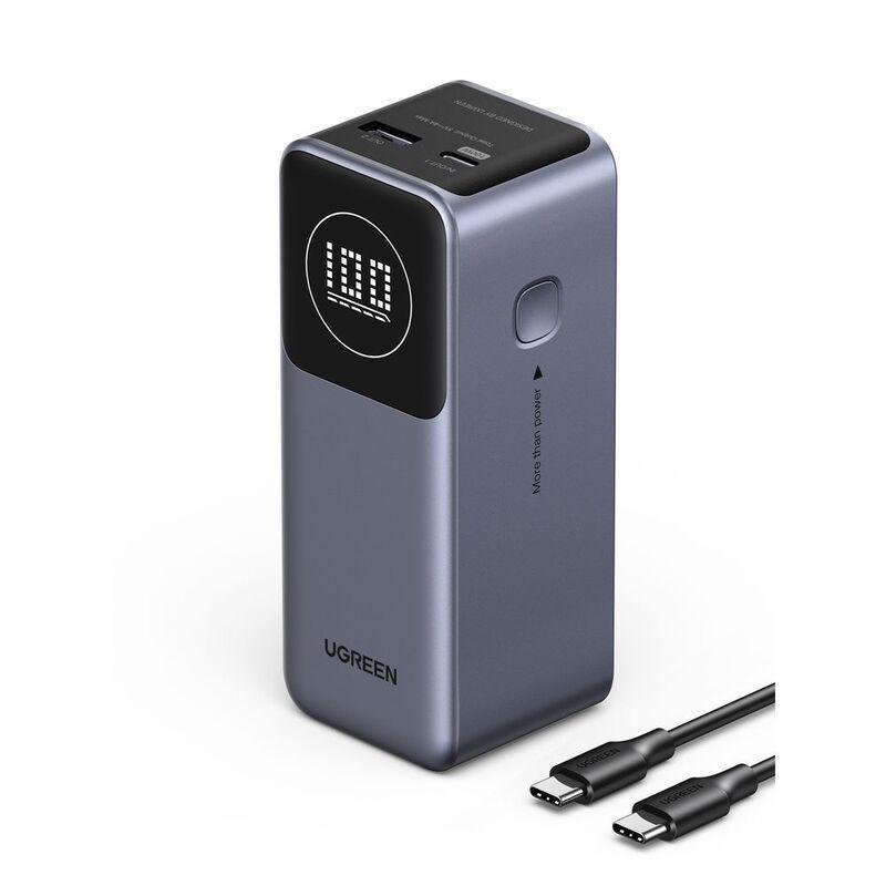 Ugreen Nexode Powerbank 12000mAh 100W Fast Charging LCD Display USB-C 100W Max + USB-A 22.5W - Grey, , large image number 0