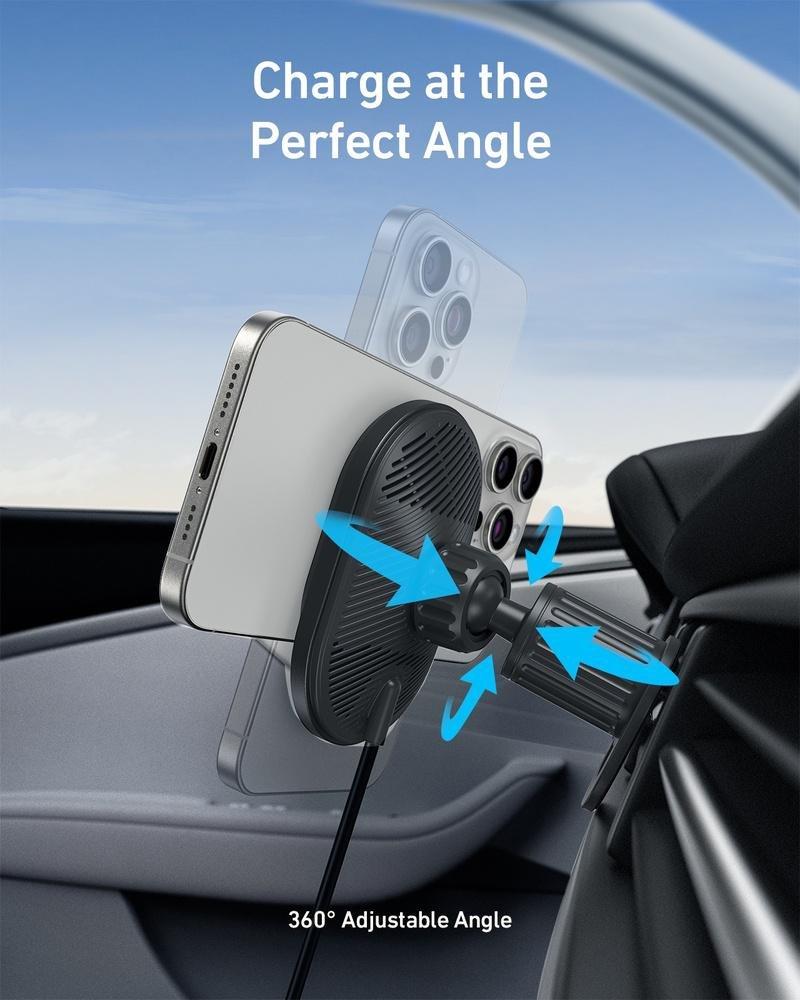 Anker Maggo Wireless Car Charger (15W) - Black, , large image number 2