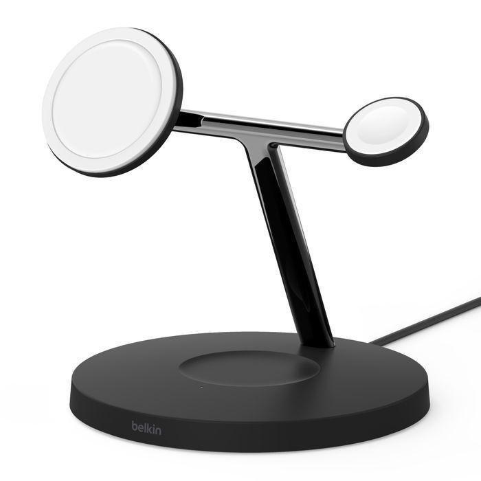 Belkin Boostcharge Pro 3-In-1 Wireless Charger With Official Magsafe Charging 15W - Black, , medium