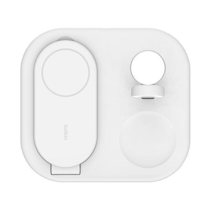 Belkin Wireless Charger Qi2 3-In-1 Magnetic Foldable Charger 15W - White, , large image number 1