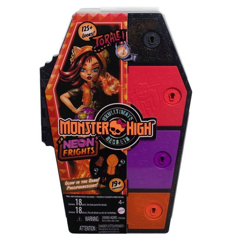Monster High Skulltimates Secrets Neon Frights Toralei Glow In The Dark Doll, , large image number 4